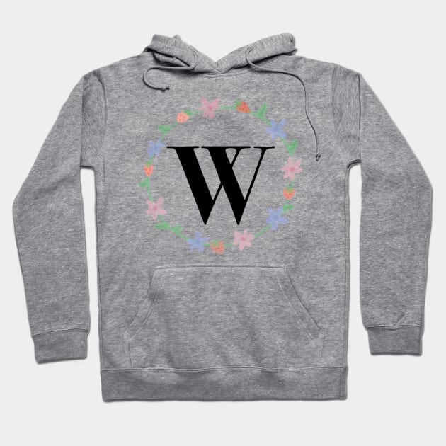 “W” initial Hoodie by artoftilly